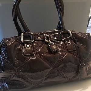 TALBOTS Quilted Patent Leather Shoulder Bag
